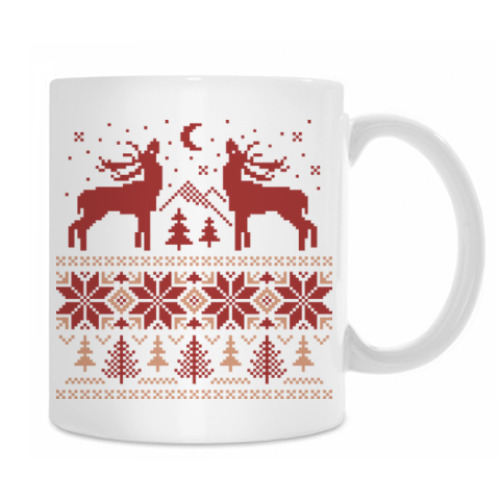 Кружка с принтом Норвежский лес