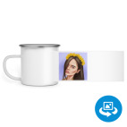 Кружка металлическая белая (круговая запечатка)