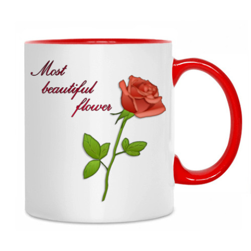 Кружка с принтом Beautiful flower