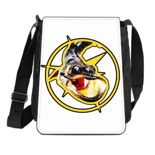 Сумка-планшет с принтом Рыба. Fish