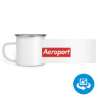 Кружка металлическая белая (круговая запечатка)