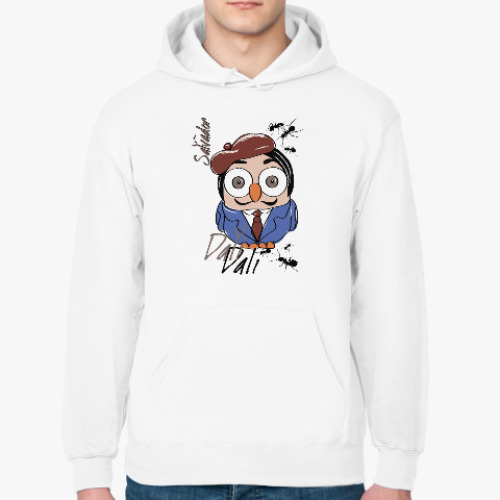 Толстовка худи с принтом Сова Сальвадор Дали Суперсова Goofi