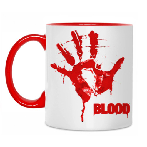 Кружка с принтом Blood