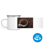 Кружка металлическая белая (круговая запечатка)