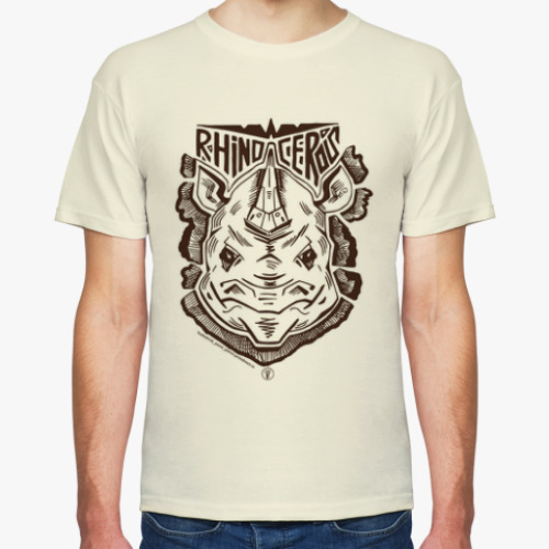 Футболка с принтом Носорог