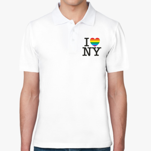 Рубашка поло с принтом I Love NY