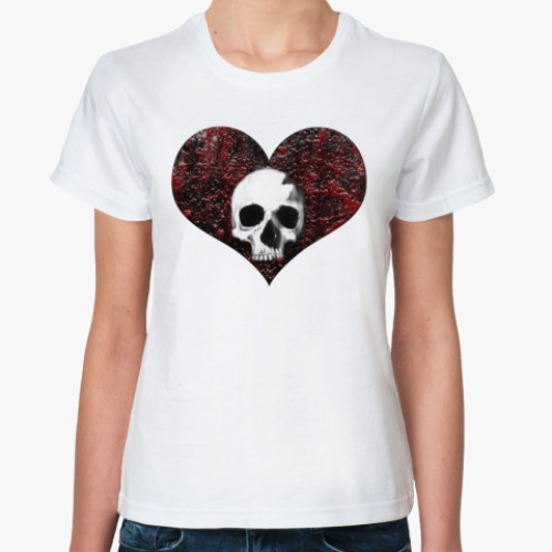 Классическая футболка с принтом череп