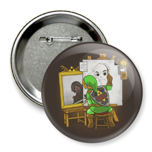 Значок 75мм с принтом Линк