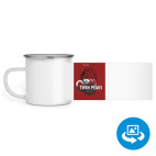 Кружка металлическая белая (круговая запечатка)