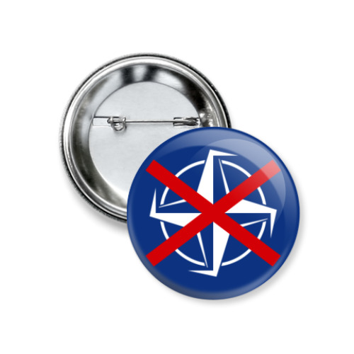 Значок 37мм с принтом Стоп NATO!