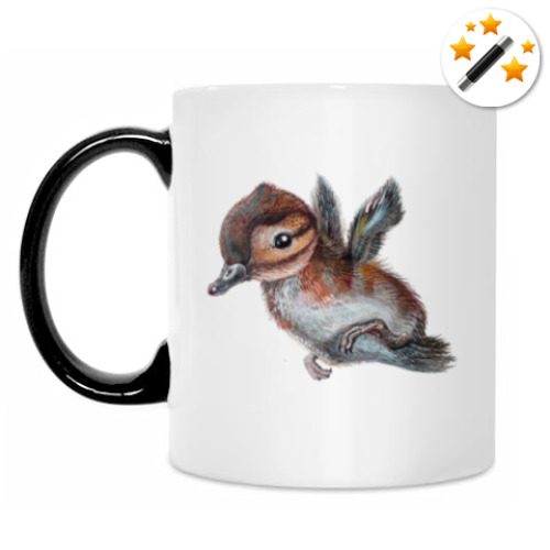 Кружка-хамелеон с принтом Утёнок, лети!