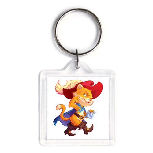 Брелок с принтом  Кот в сапогах