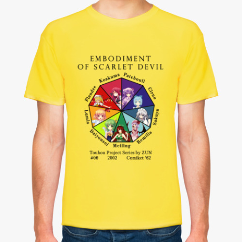 Футболка с принтом Touhou 06: Embodiment of Scarlet Devil
