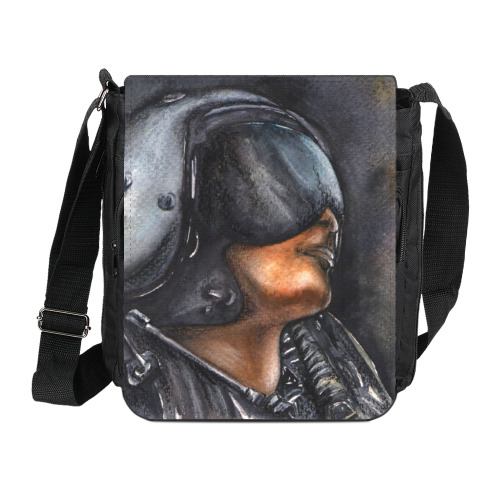 Сумка на плечо (мини-планшет) с принтом Военный летчик