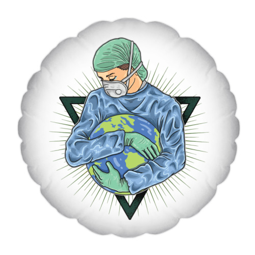 Подушка с принтом Nurse