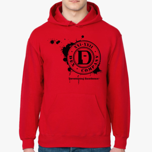 Толстовка худи с принтом Dex black