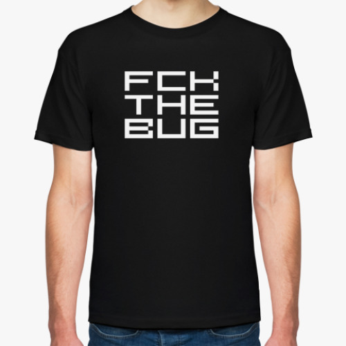Футболка с принтом FCK THE BUG