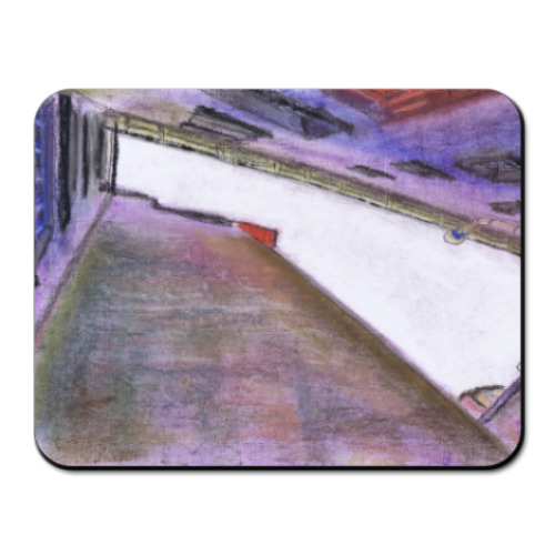 Коврик для мыши с принтом Синий дом на Васильевском