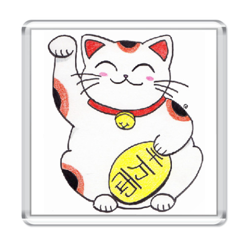 Магнит с принтом Манэки-нэко