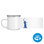 Кружка металлическая белая (круговая запечатка)