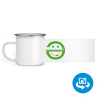 Кружка металлическая белая (круговая запечатка)