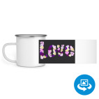 Кружка металлическая белая (круговая запечатка)