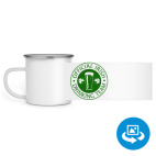 Кружка металлическая белая (круговая запечатка)