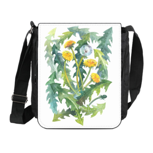 Сумка на плечо (мини-планшет) с принтом Солнечные одуванчики