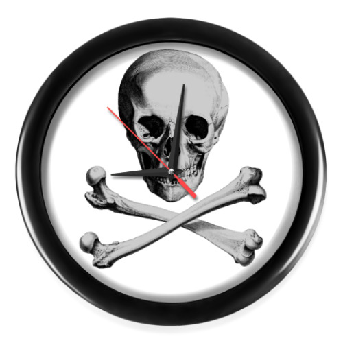 Настенные часы с принтом Memento mori