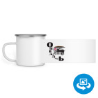 Кружка металлическая белая (круговая запечатка)