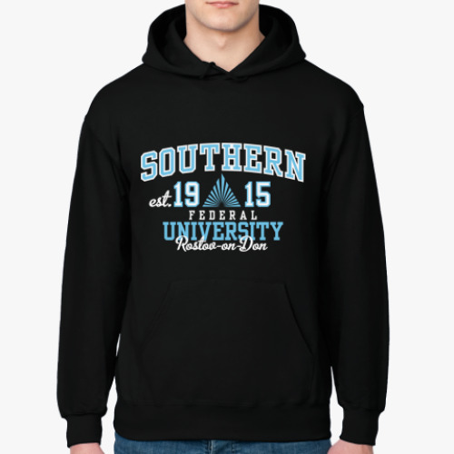 Толстовка худи с принтом Толстовка ЮФУ Ростов-на-Дону