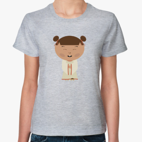 Женская футболка с принтом Японская девочка