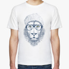 Крутой лев хипстер