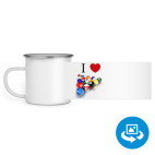 Кружка металлическая белая (круговая запечатка)