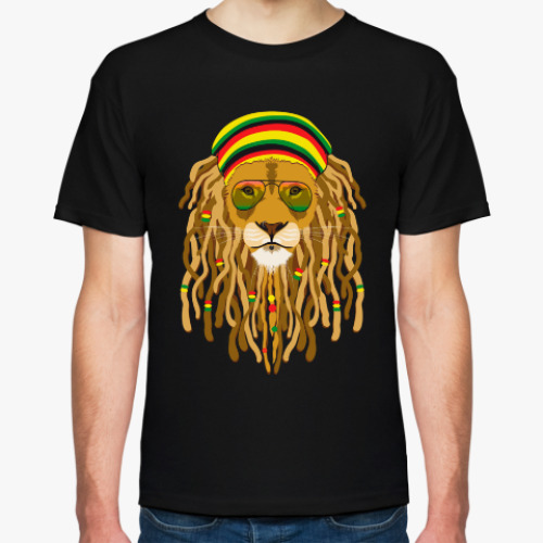 Футболка с принтом Лев Хипстер