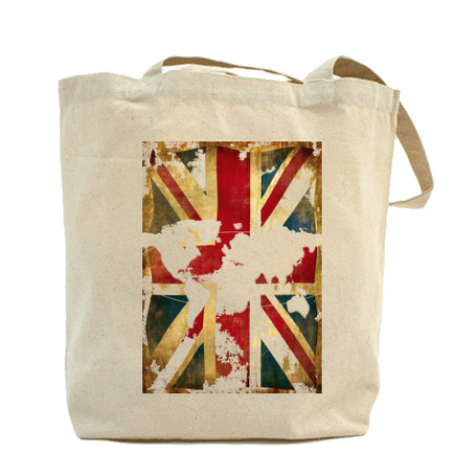Сумка шоппер с принтом Британский флаг