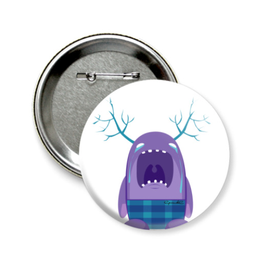 Значок 58мм с принтом Плакса