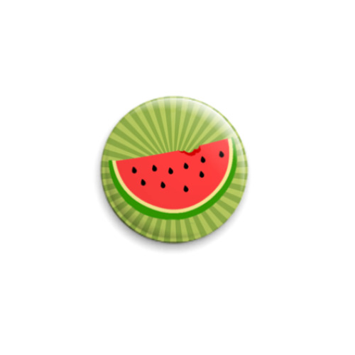 Значок 25мм с принтом Арбуз
