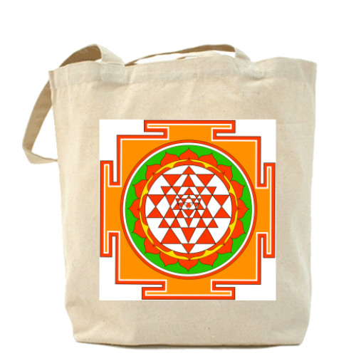 Сумка шоппер с принтом Шри Янтра