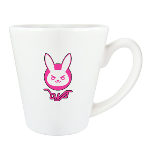 Чашка Латте с принтом Overwatch - D.Va