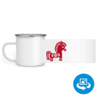 Кружка металлическая белая (круговая запечатка)