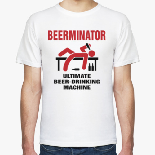 Футболка с принтом Beerminator