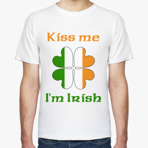 Футболка с принтом Kiss me, I'm Irish