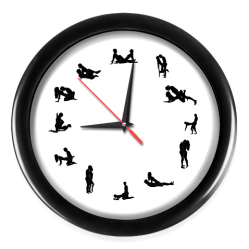 Настенные часы с принтом Сексуальные позы