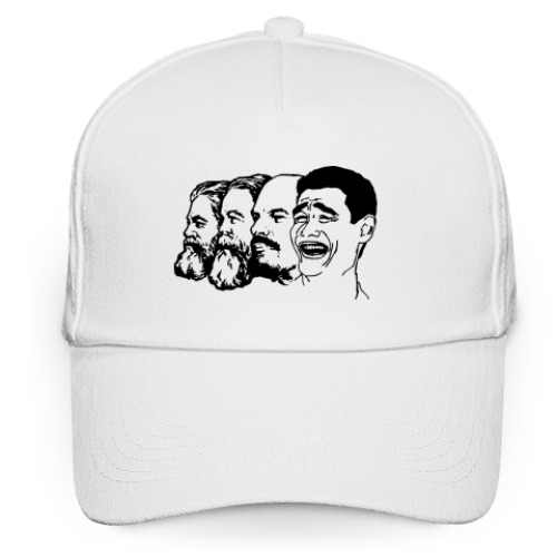 Кепка бейсболка с принтом Мир, труд, май, пох