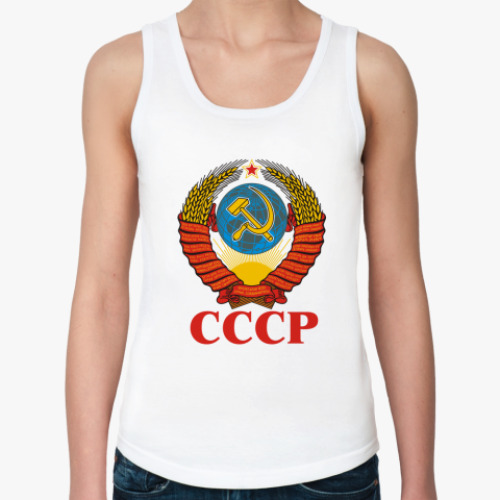Женская майка с принтом СССР