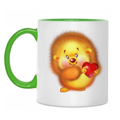 Кружка с принтом любимый ёжик