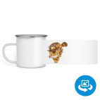 Кружка металлическая белая (круговая запечатка)