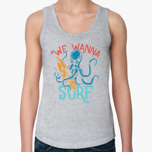 Женская майка с принтом We Wanna Surf