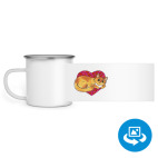 Кружка металлическая белая (круговая запечатка)